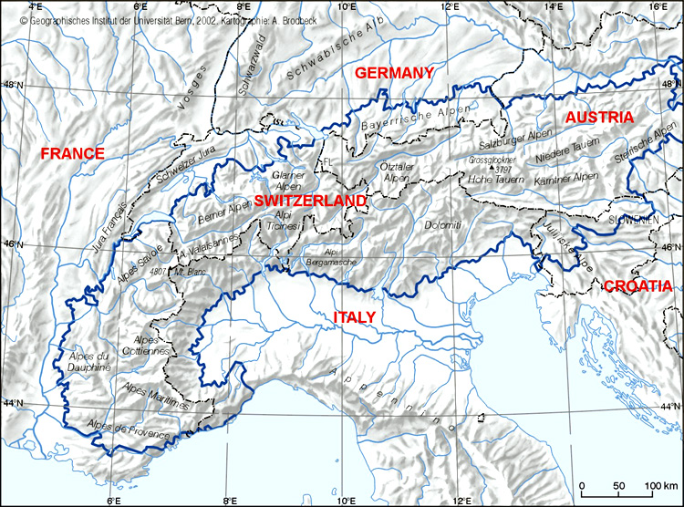 overview of the Alps