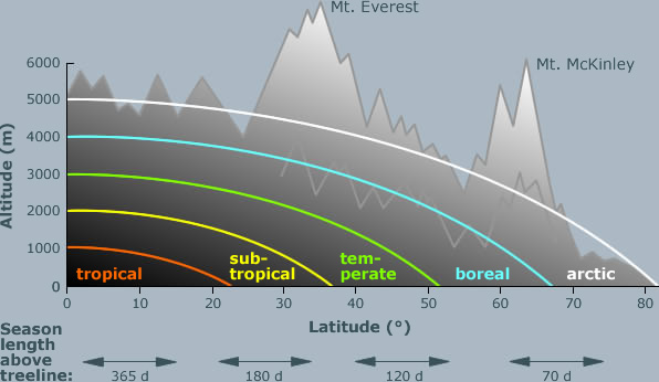 altitude for latitude