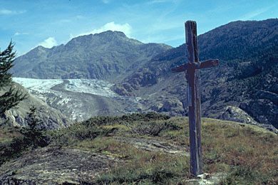 Advance of the Great Aletsch glacier in 1818